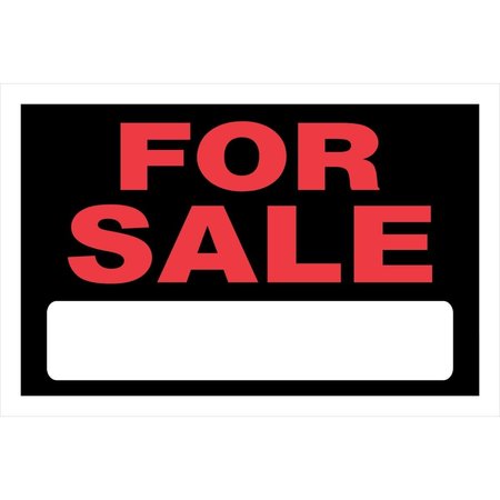 HILLMAN 8 x 12 in Red  Black Plastic for Sale Sign 6 Piece 6PK 839928